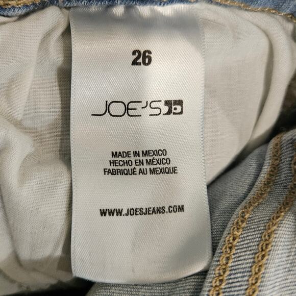 Joe's Jeans Women's Size 26 Upcycled Light Wash Bleached Straight Leg Jeans - Picture 4 of 6